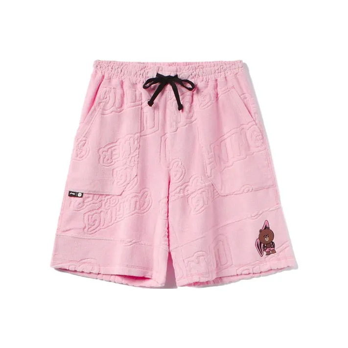 Line Friends X LINING Sports Fashion Collection Sports Shorts Unisex Pink