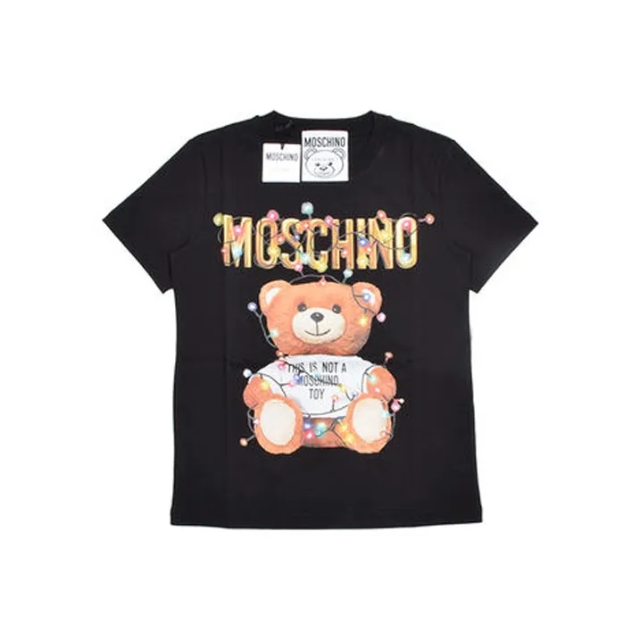 MOSCHINO Стандартная футболка женская черная