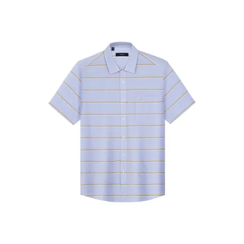 NAUTICA TAILORED Светло-синий Полосы Мужские Рубашки
