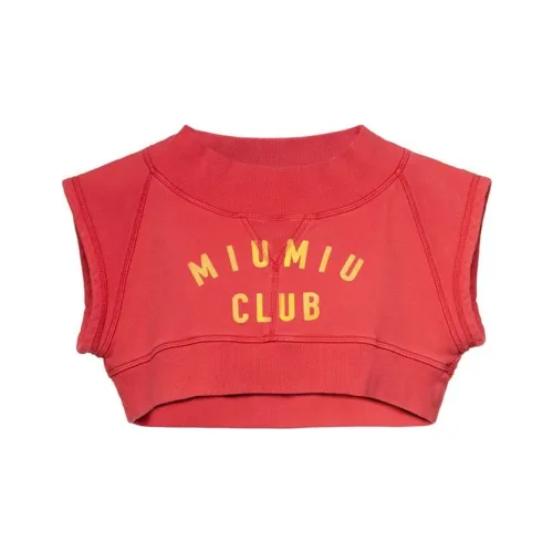 MIU MIU Красный Женские Короткие Топы