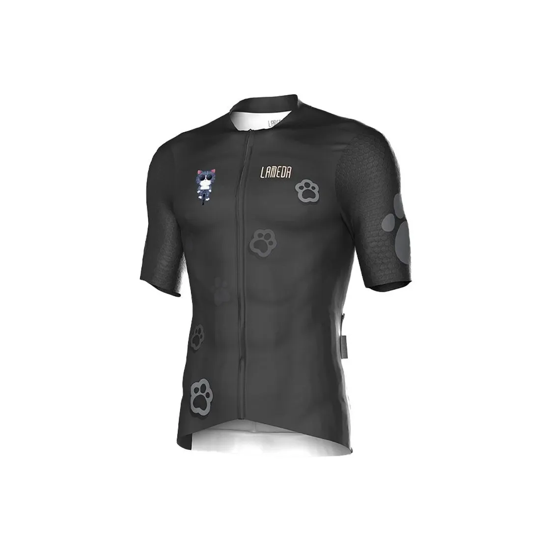 LAMBDA Черный Серый Кошка Мужская Велосипедная Одежда