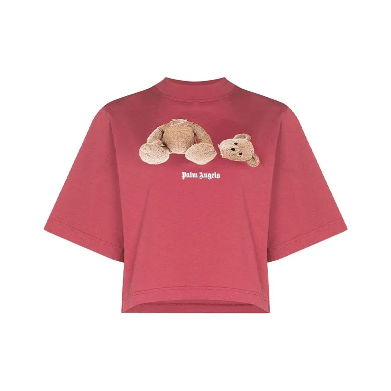 PALM ANGELS Красный Женские Короткие Топы