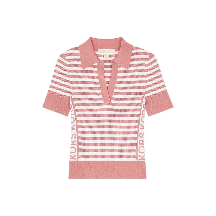 MICHAEL KORS Crop Tops Women's Pink/White