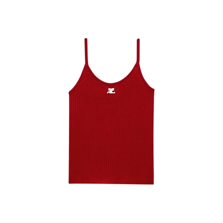COURREGES Женские майки красного цвета
