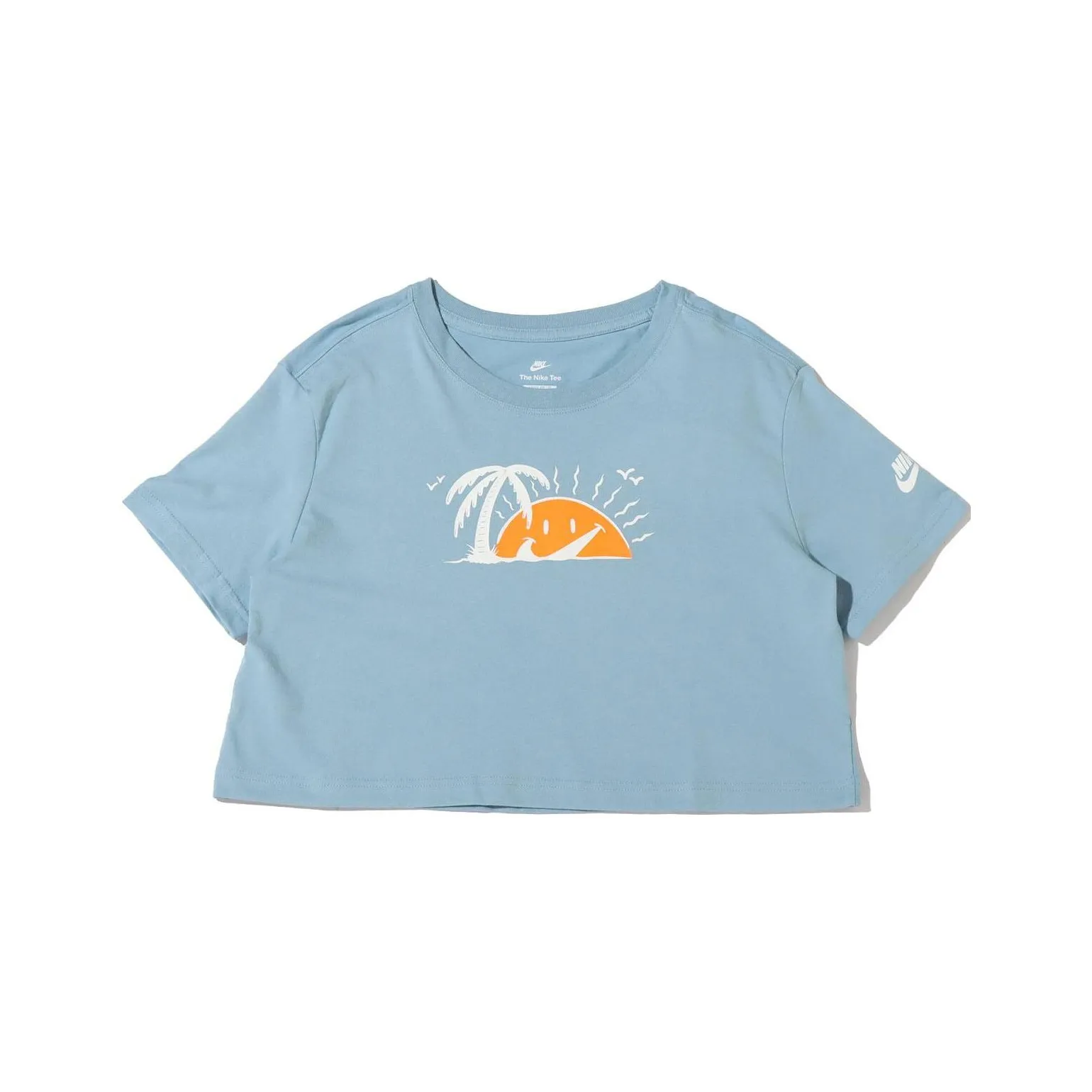 NIKE Синий Женские Короткие Топы