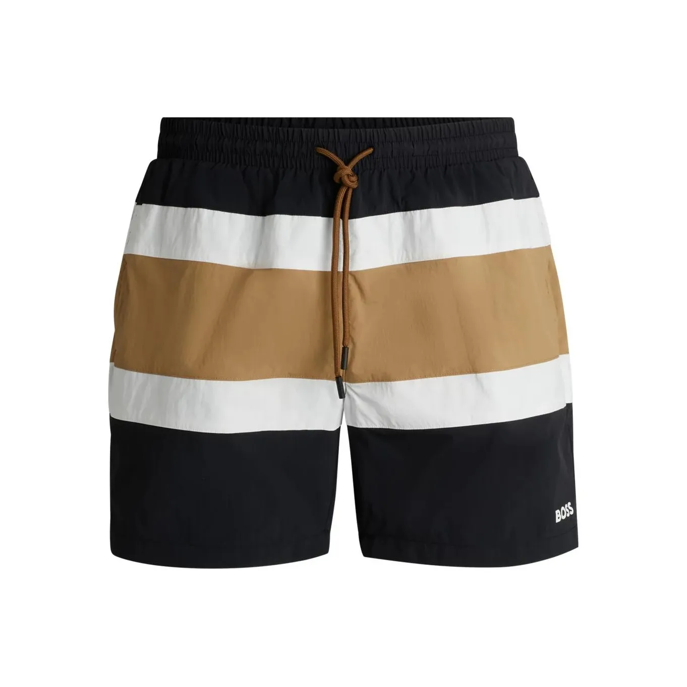 HUGO BOSS Fully Lined Swim Shorts With Colour-Blocking Shorts Men's Black