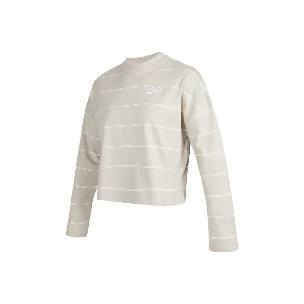 NIKE Экрю Женские Короткие Топы