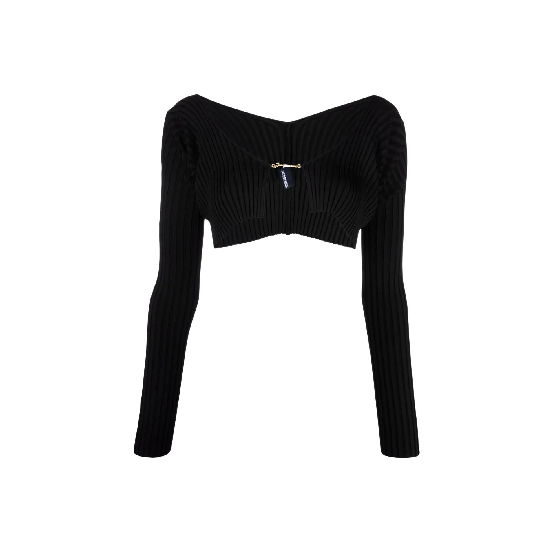 Jacquemus Ribbed Knitted Cropped Cardigan