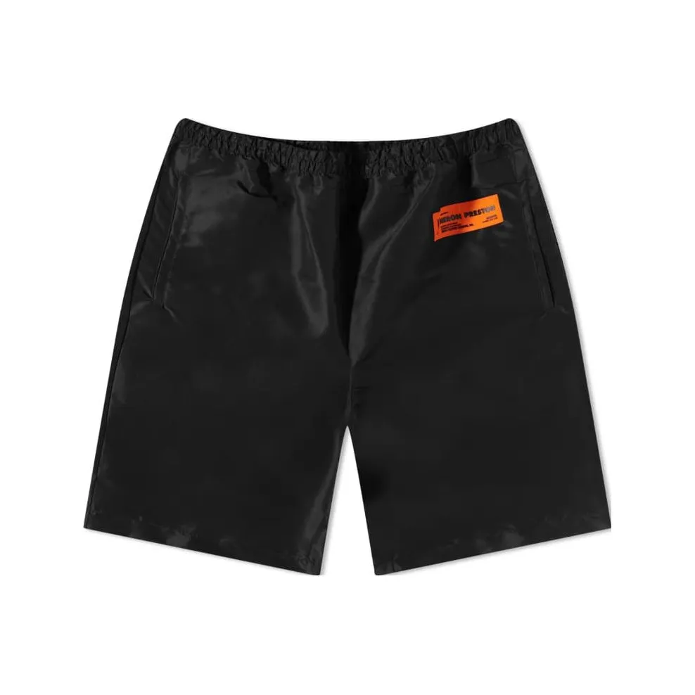HERON PRESTON Logo Patch Track Shorts