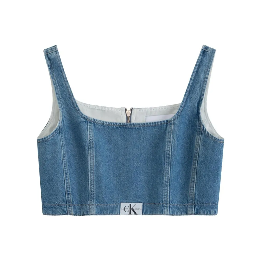 CALVIN KLEIN Tank Top Women's Denim Blue
