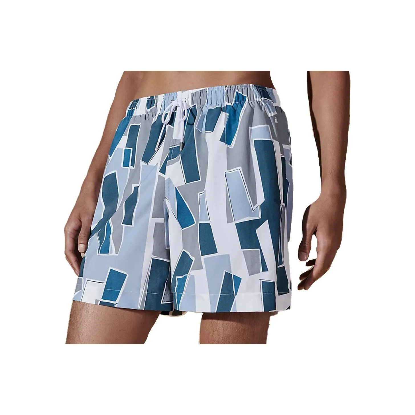 HERMES Casual Shorts Men Light Gray Blue