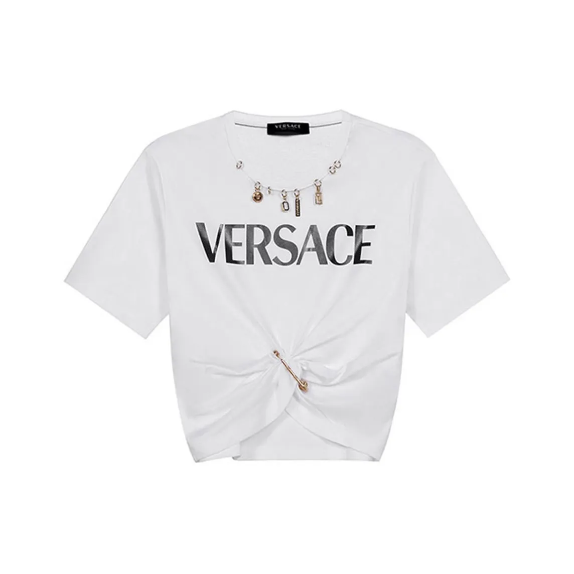 VERSACE Monogram Smiley Print T Shirt 'White/Multicolor'