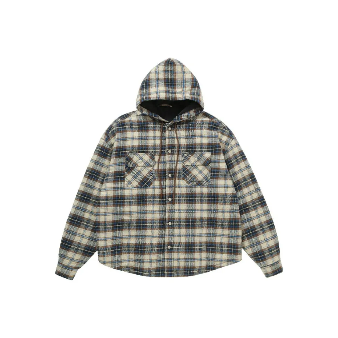 MAKEMOREKMR Хлопковый пуховик Мужской Коричневый Синий Клетка