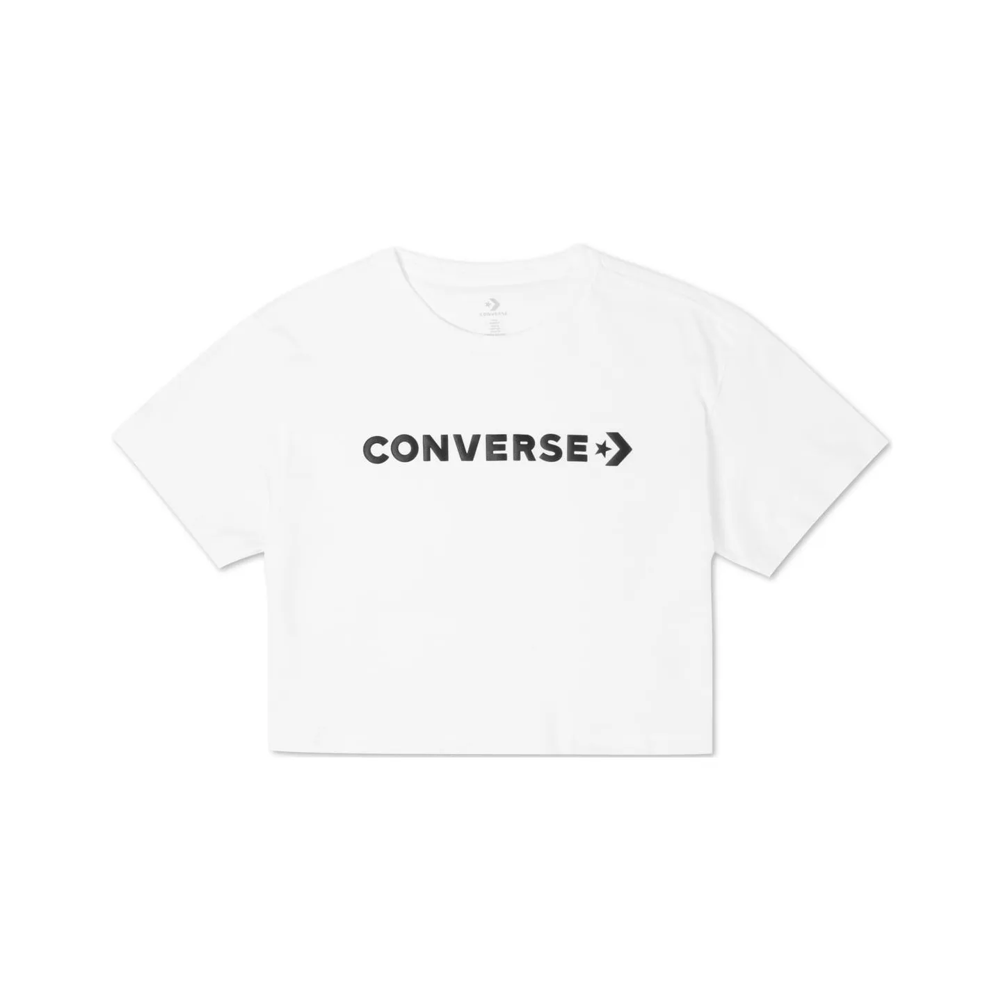 Конверс Puff Wordmark Белый Женские Короткие Топы