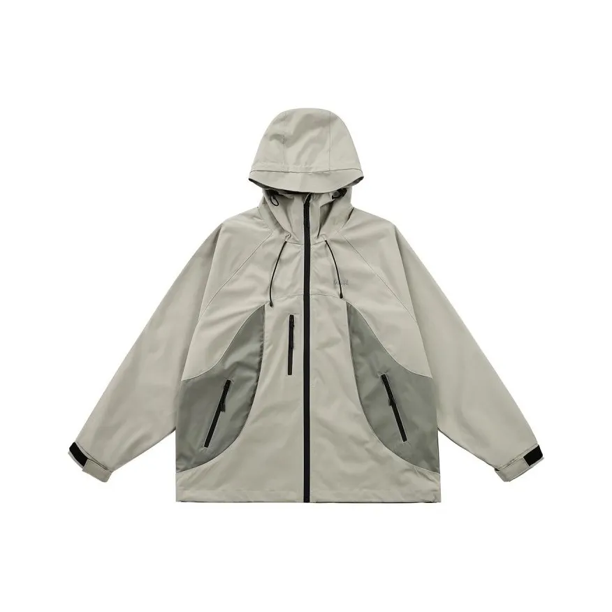 OWSTORE Куртки Пальто Унисекс Легкий Серый с Зеленым