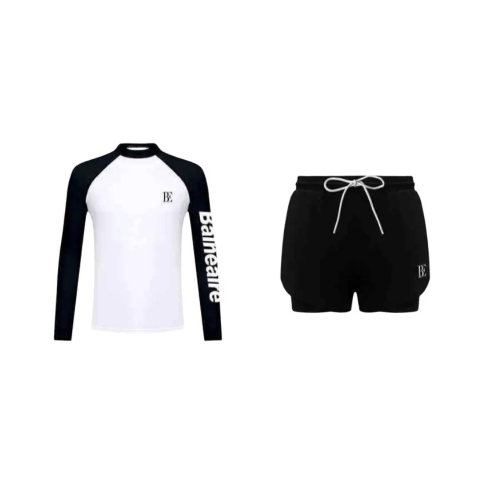 BALNEAIRE Купальный комплект Мужской Крутой Черный Белый