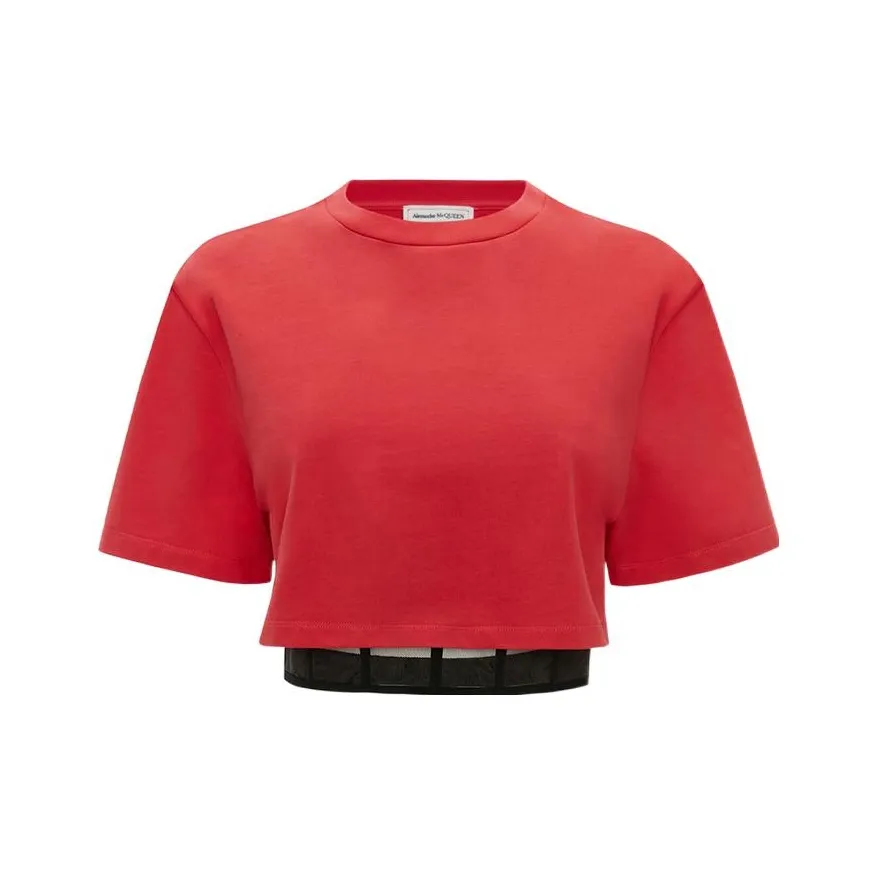 Alexander McQueen CROP TOP Женские Красный