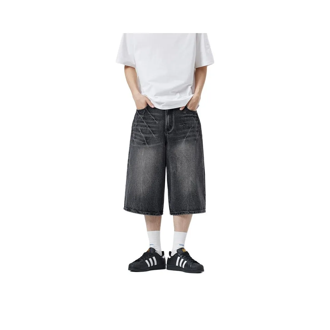 Menglaini Denim Shorts Unisex