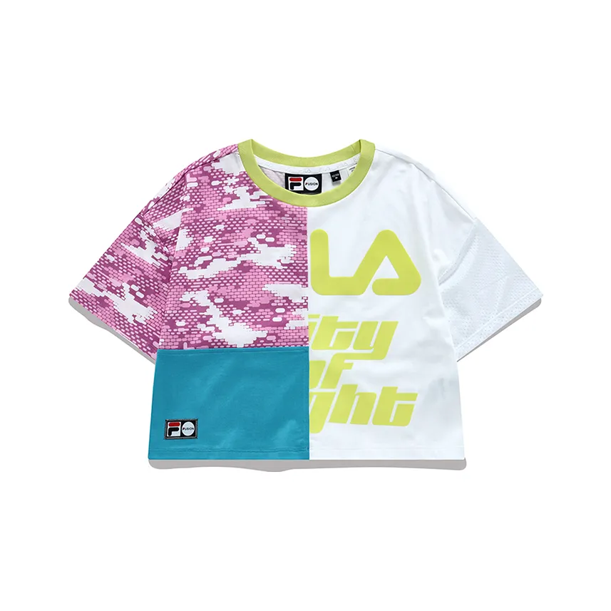 FILA FUSION Crop Tops Women's Standard White