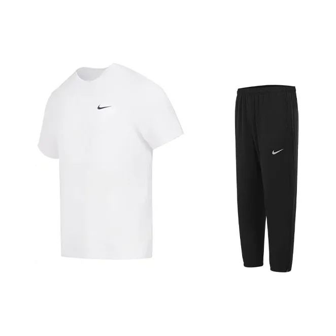 Nike Casual Sportswear Men's White T Shirt+Black Pants