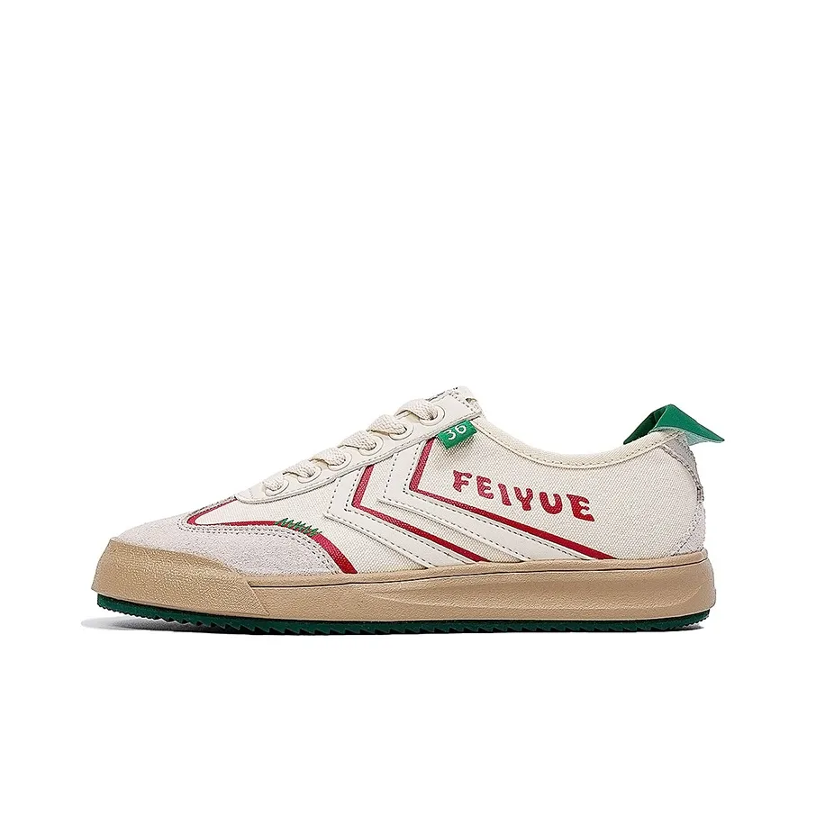 Feiyue Нижняя юбка Устойчивая к истиранию Легкий Низкий Топ Кроссовки для скейтбординга Бежево-серый Красный