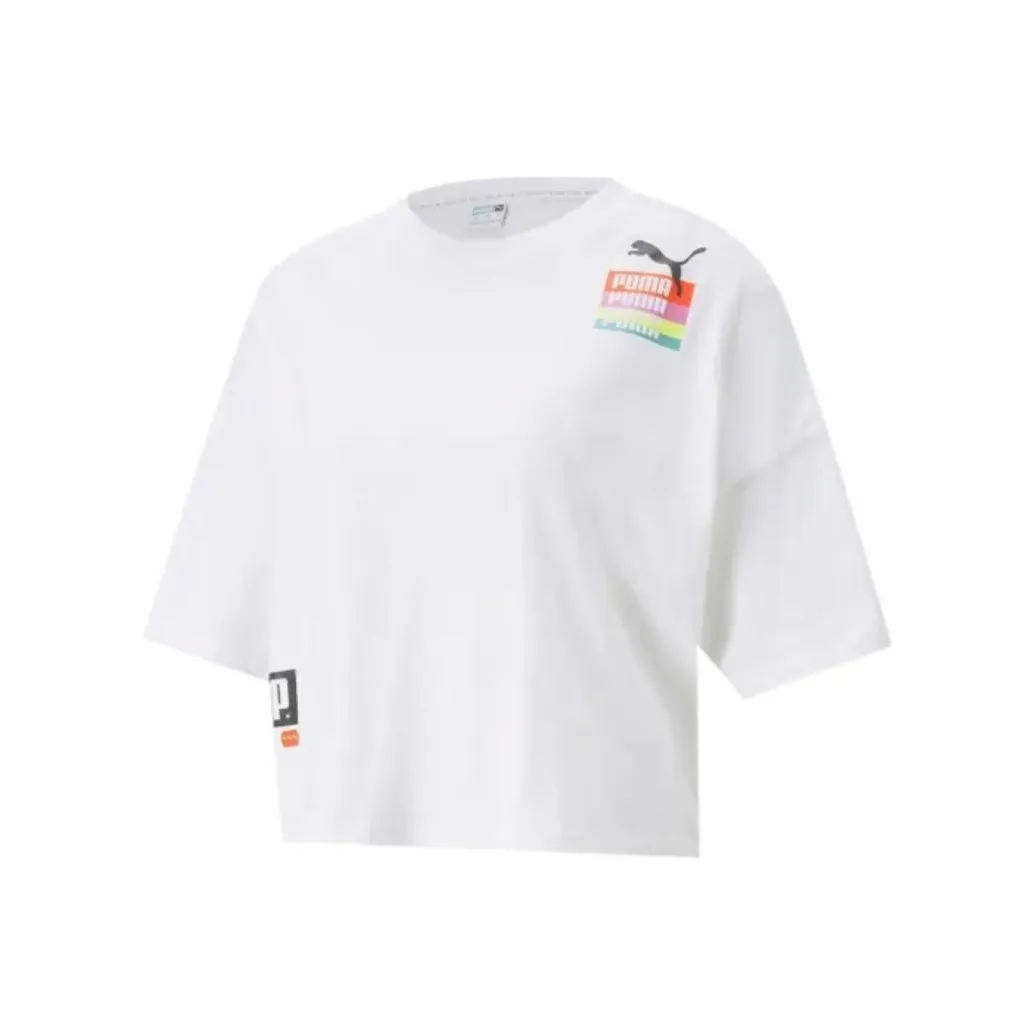 PUMA Белый Женские Короткие Топы