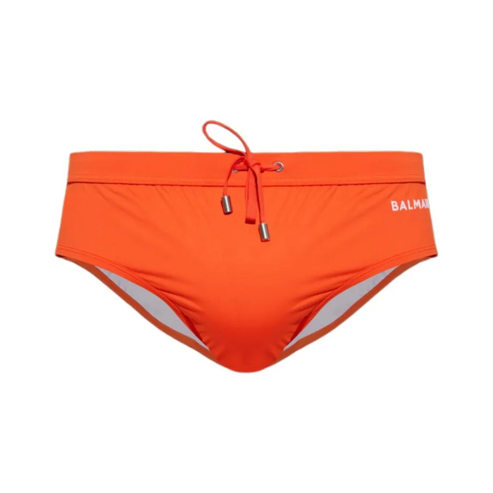 BALMAIN Logo print Swim Trunks