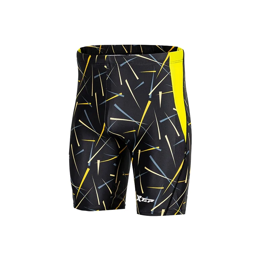 XTEP Плавательные шорты Мужские Черные Желтые