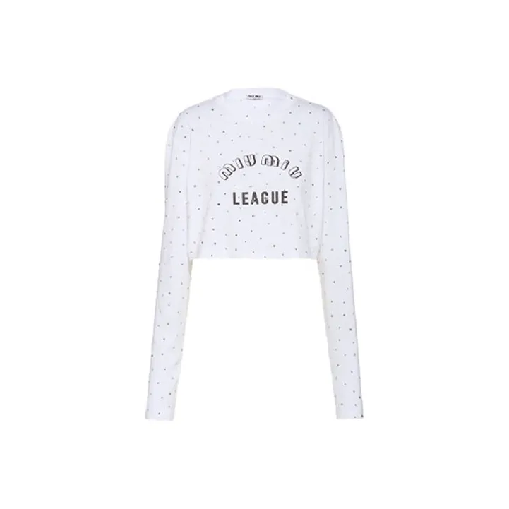 MIU MIU Crop Tops Women's White