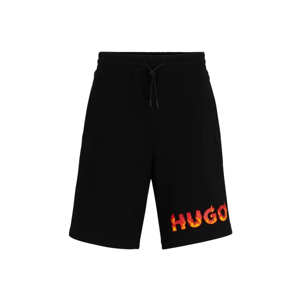 HUGO BOSS Flame Logo print Cotton Shorts