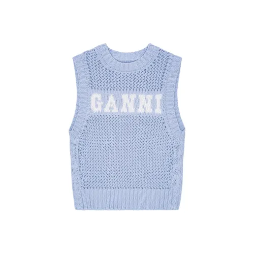 GANNI Розовый/синий Женские Майки