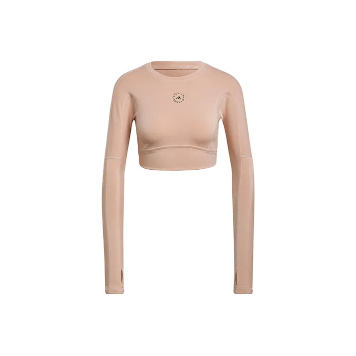 Adidas x Stella McCartney КРОП ТОП Женский Жемчужно-Розовый Серый