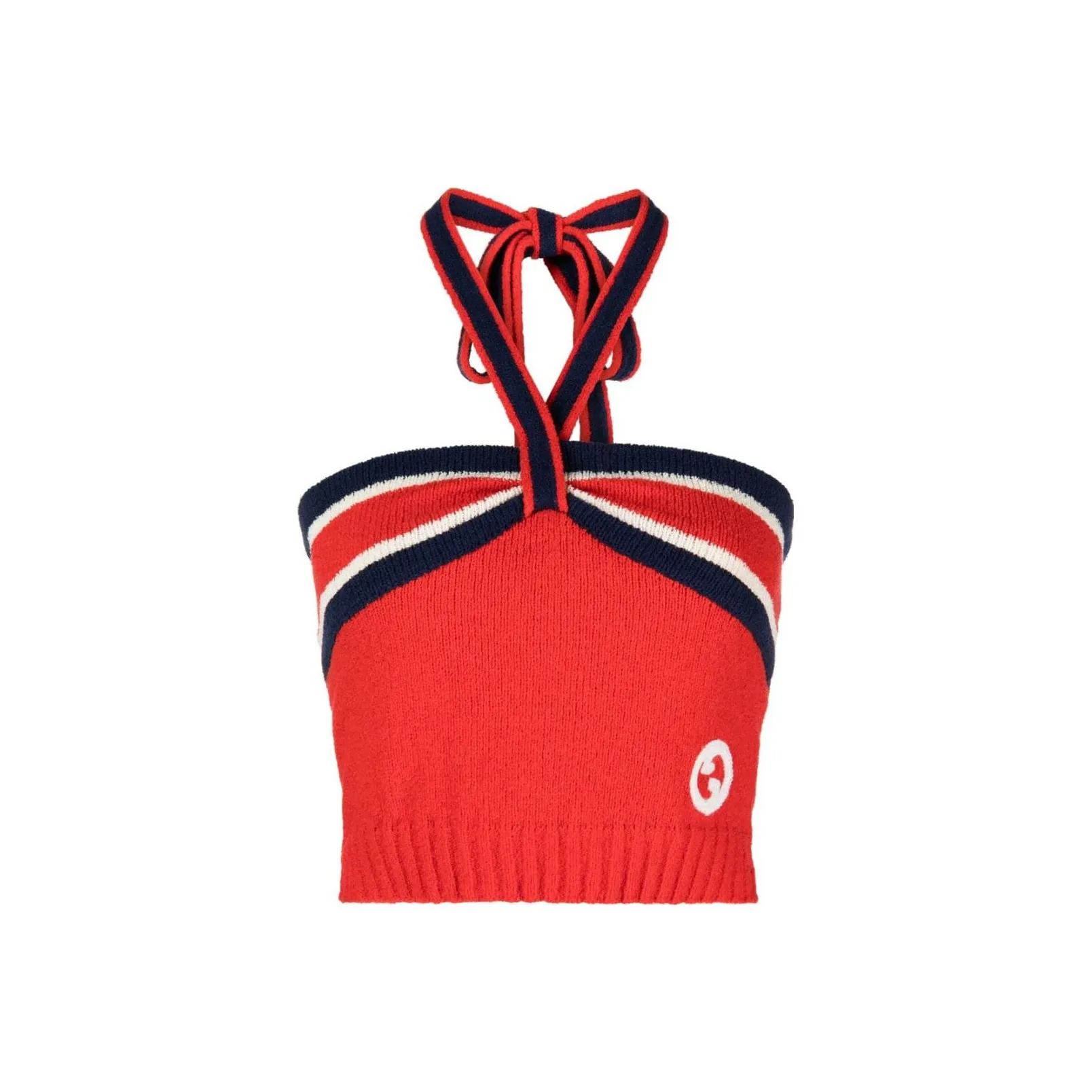 GUCCI Halterneck Knitted Cropped Top