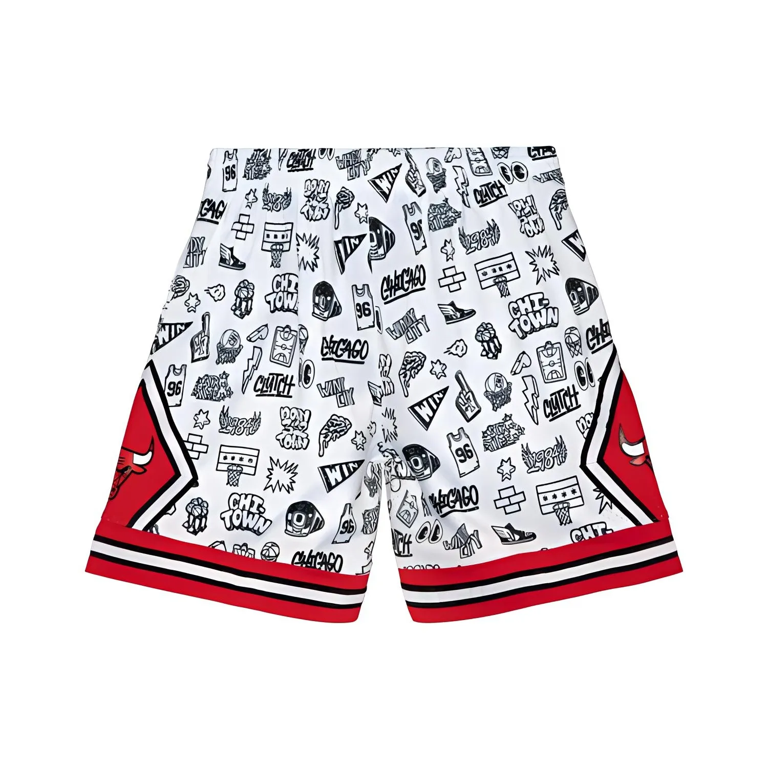 Mitchell Ness Белые Шорты для баскетбола для мужчин