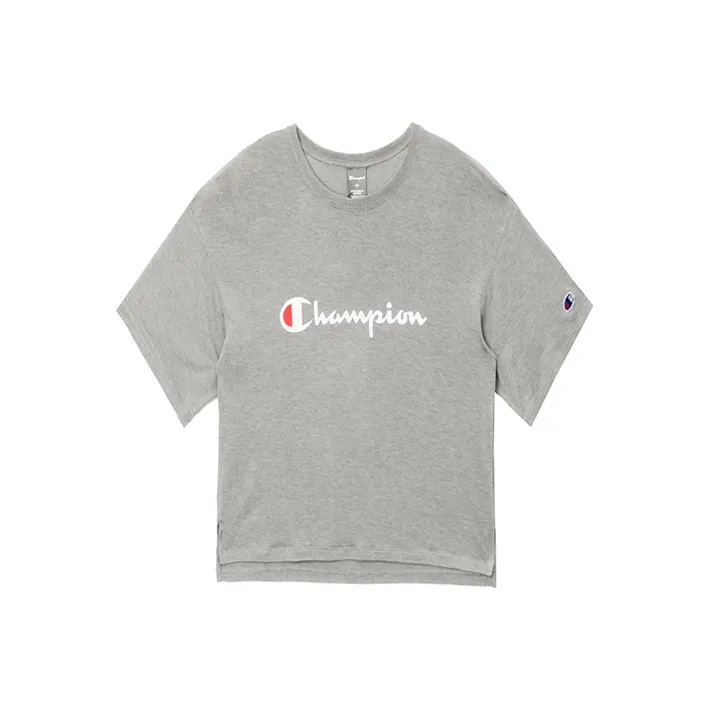 Champion T-Shirt Японская версия Женская Светло-Серый