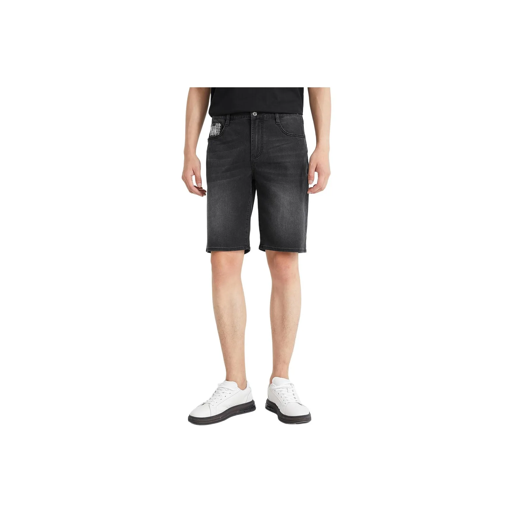 LESS IS MORE Джинсовые шорты Мужской Черный 24XST10101