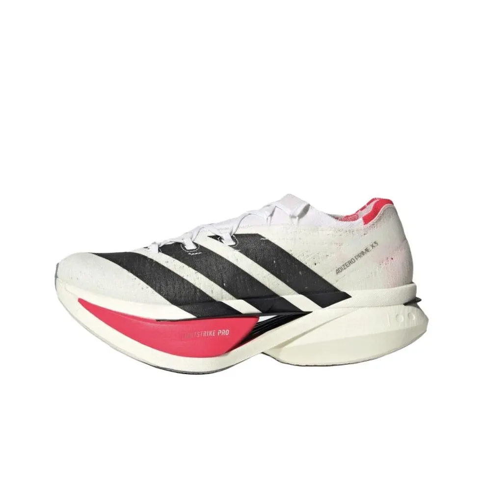 Adidas Adizero Prime X 3,0 Slip Устойчивый к истиранию Низкий Топ Повседневные Беговые кроссовки Унисекс Белый Черный