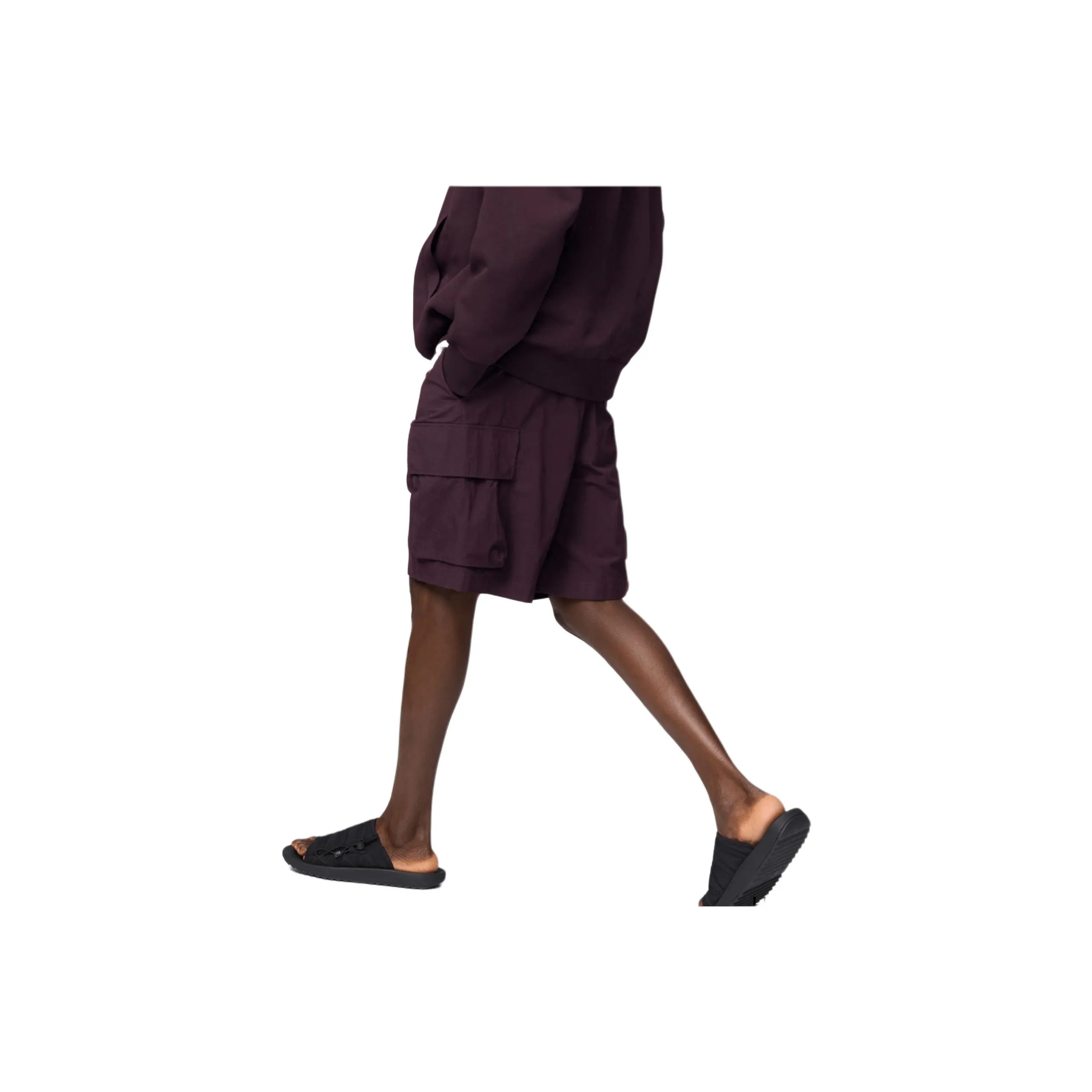 UNIQLO C Collection Cargo Shorts Men Burgundy