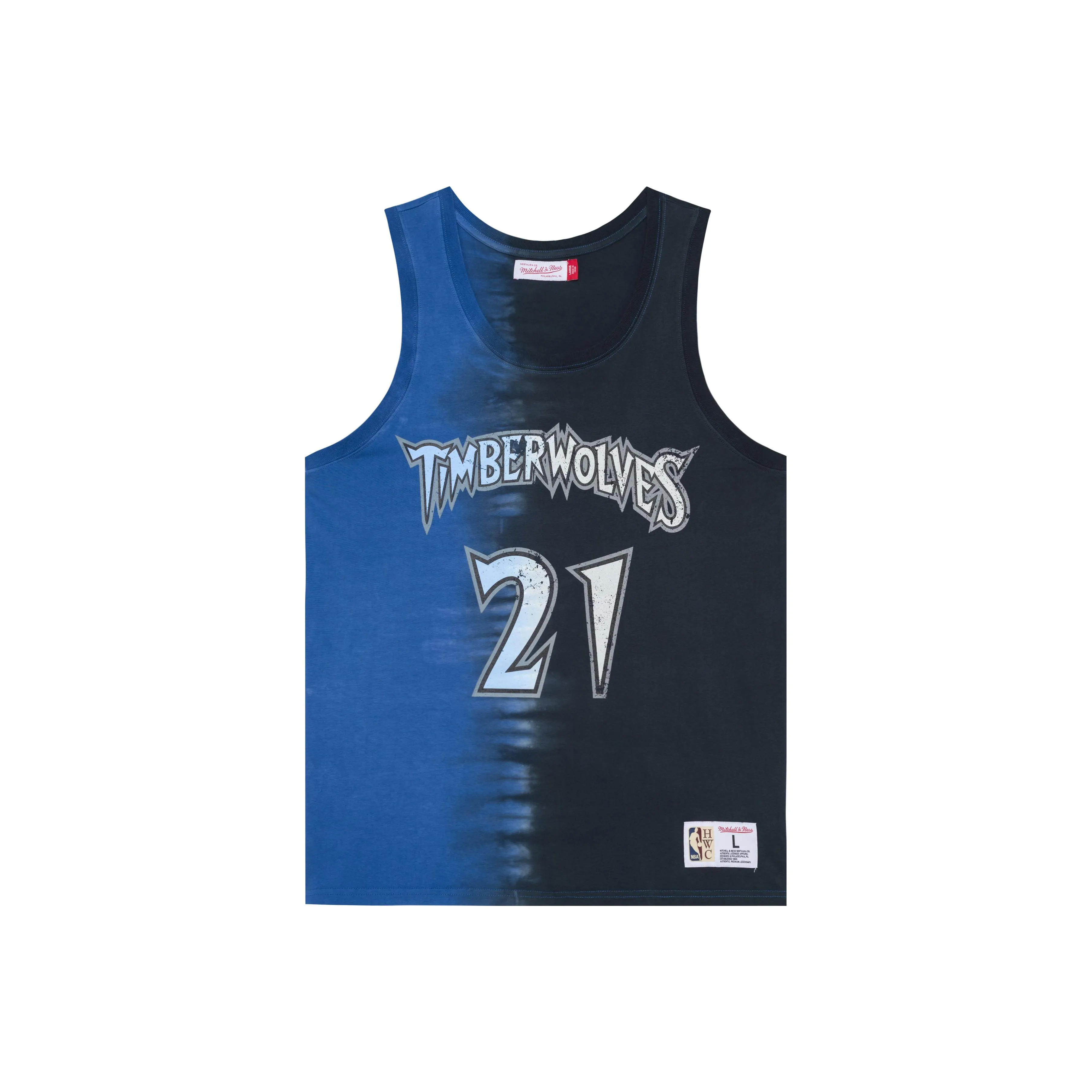 Mitchell Ness Синий Черный Мужская баскетбольная футболка