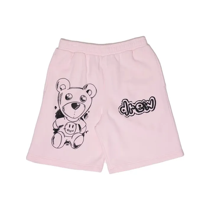 Drew House Letter Logo Series Sports Shorts Unisex Light Pink