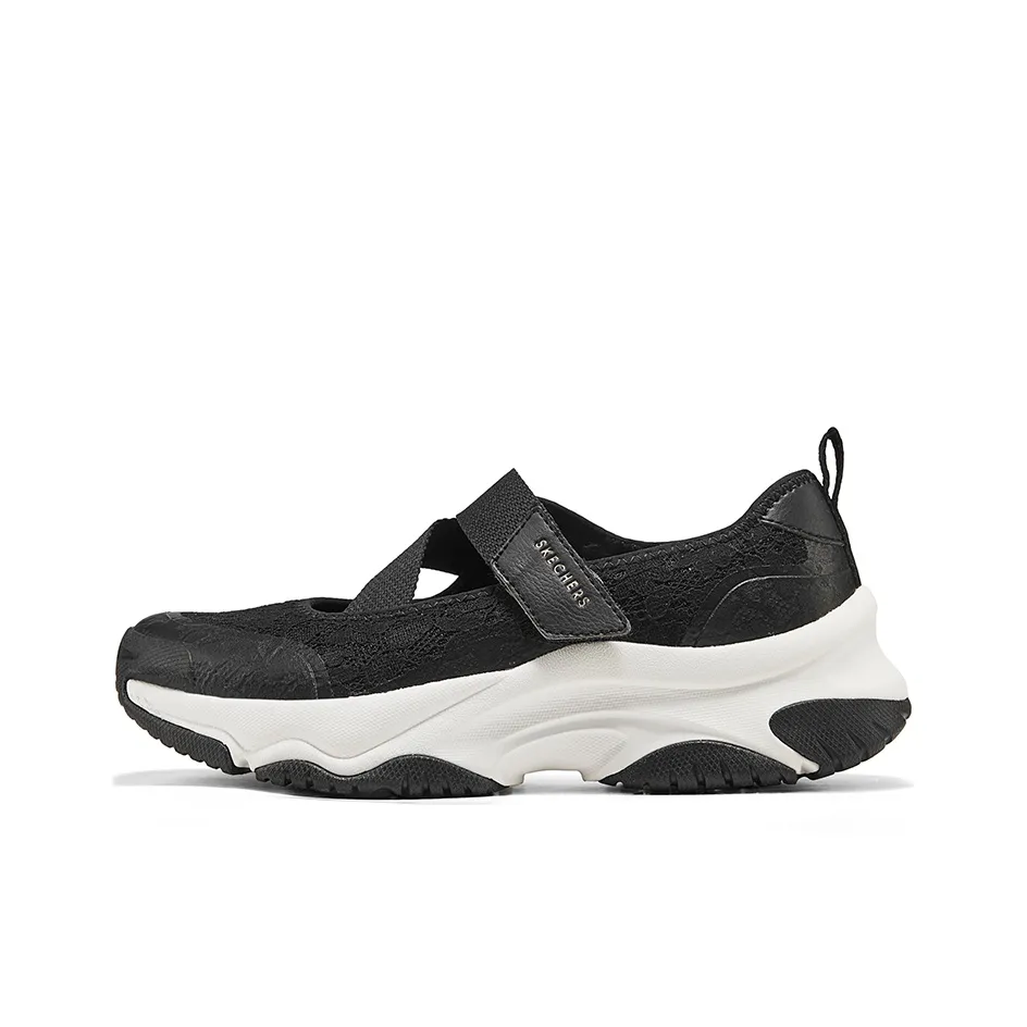 Skechers MOONHIKER Платформа Туфли Мэри Джейн Женские Черные