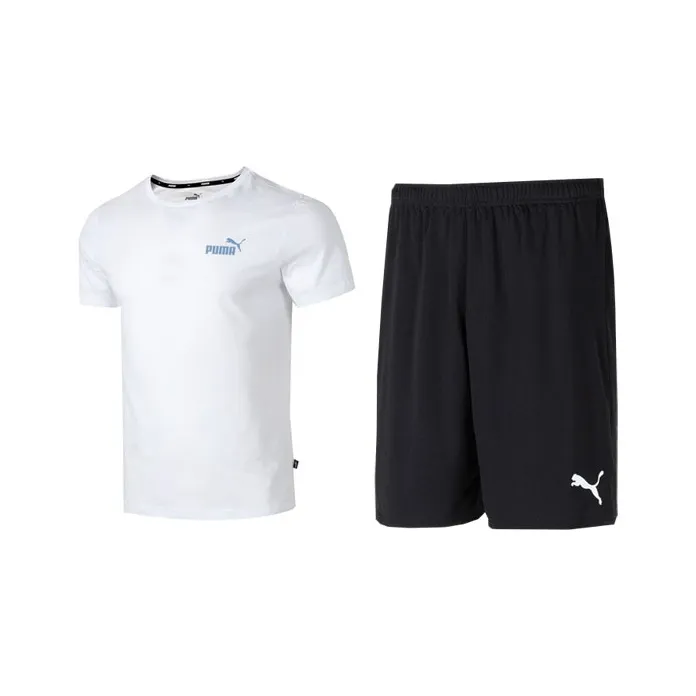 PUMA Casual Sportswear Men's Set White Top+Black Shorts
