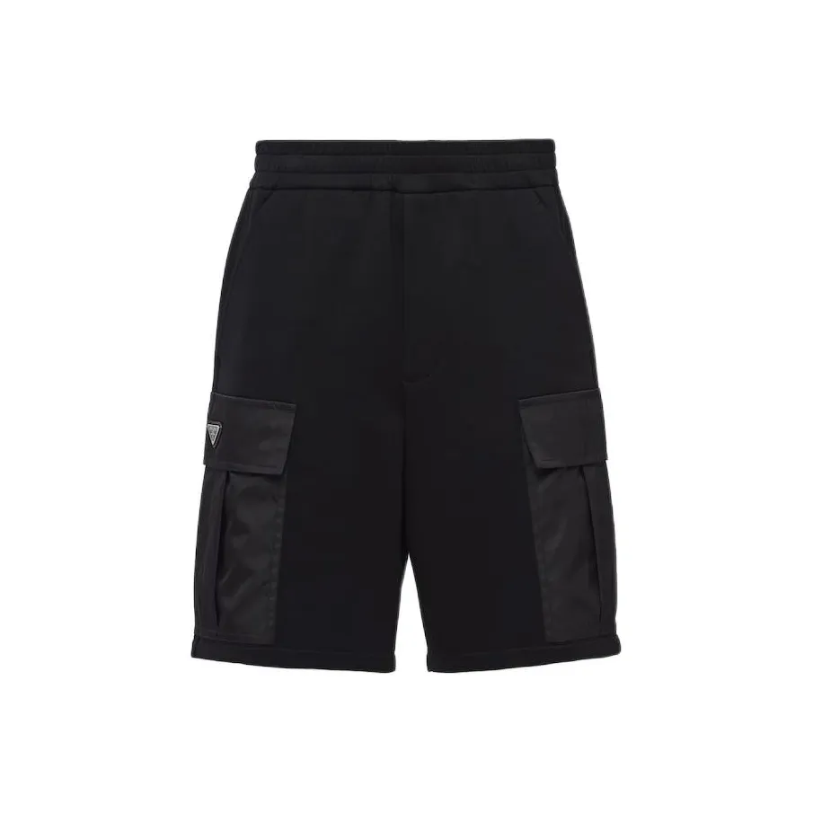 PRADA Triangle Logo Straight Leg Shorts