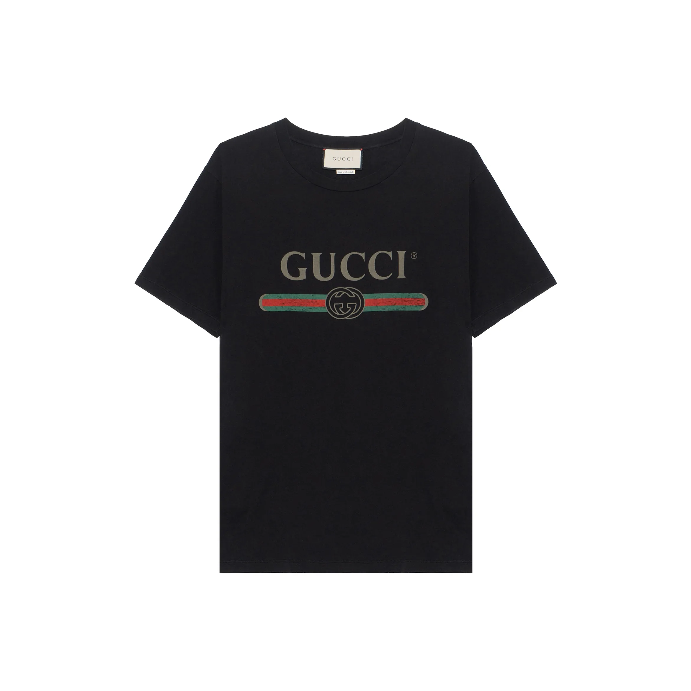 GUCCI Interlocking G Cotton T-shirt Black