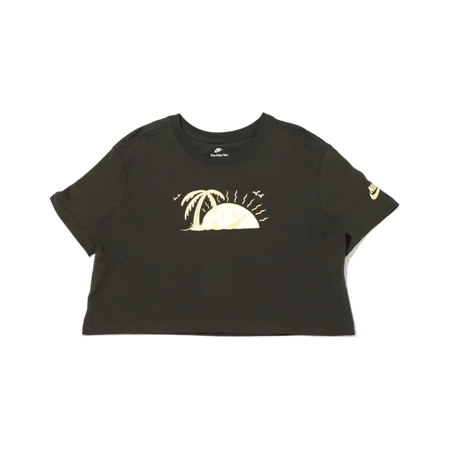 NIKE Зеленые Женские Короткие Топы