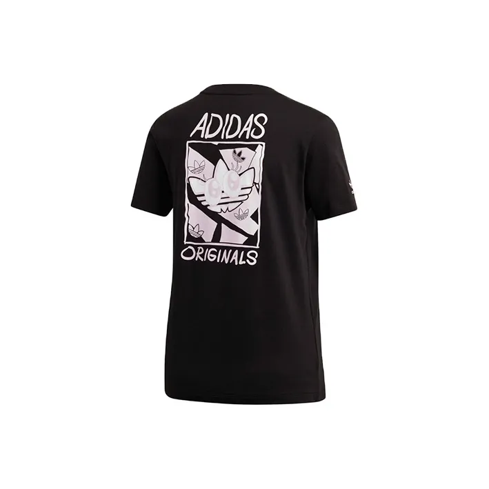 Adidas Originals Set in Sleeve T Shirt Women's Black
