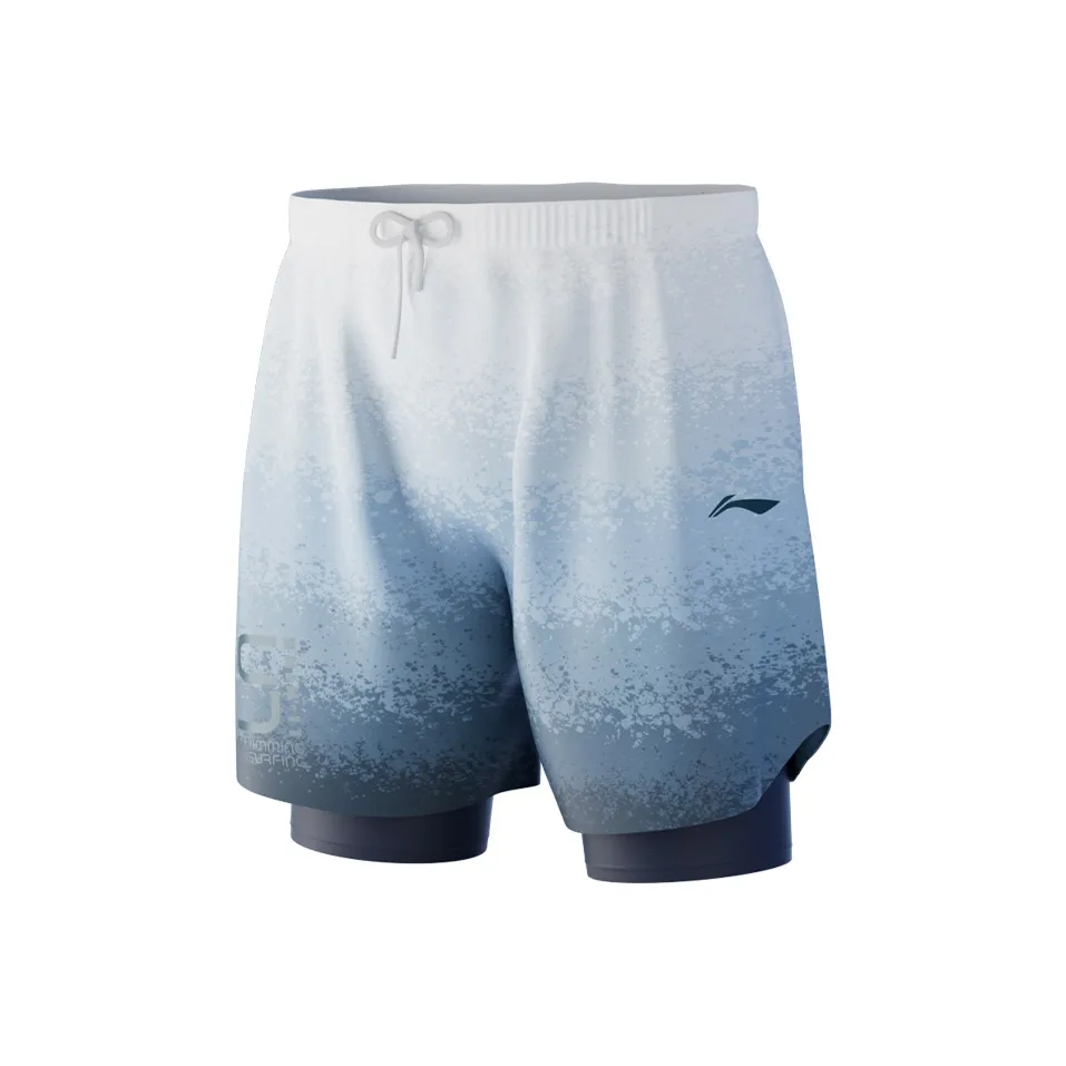 Плавательные шорты с подкладкой мужские белые и синие