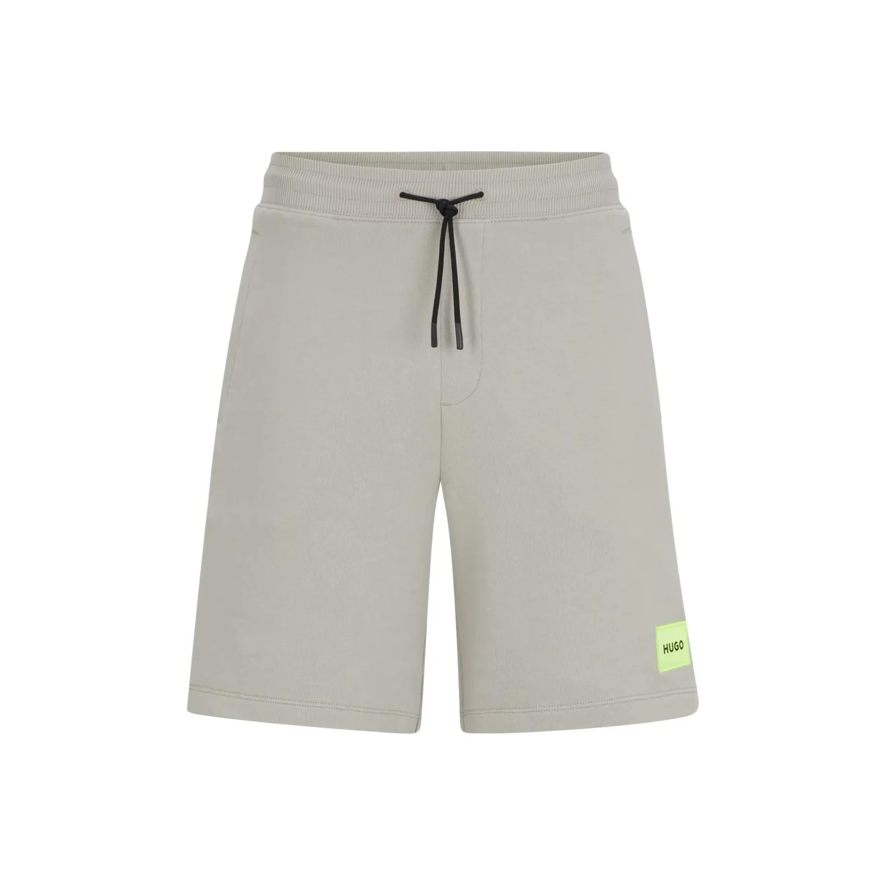 Hugo Boss SS24 Cotton Terry Регулярный крой Шорты с логотипом Этикетка Повседневные шорты Мужские Светло-серый