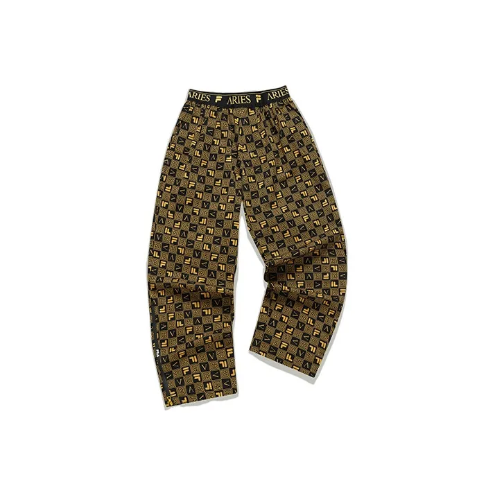FILA FUSION ARIES Collaboration Collection Knitted Sweatpants Unisex Pitch Black