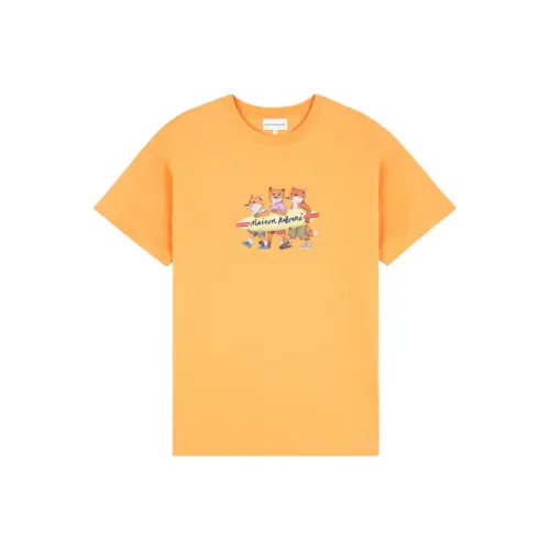 Maison Kitsune Женские футболки закатного оранжевого цвета